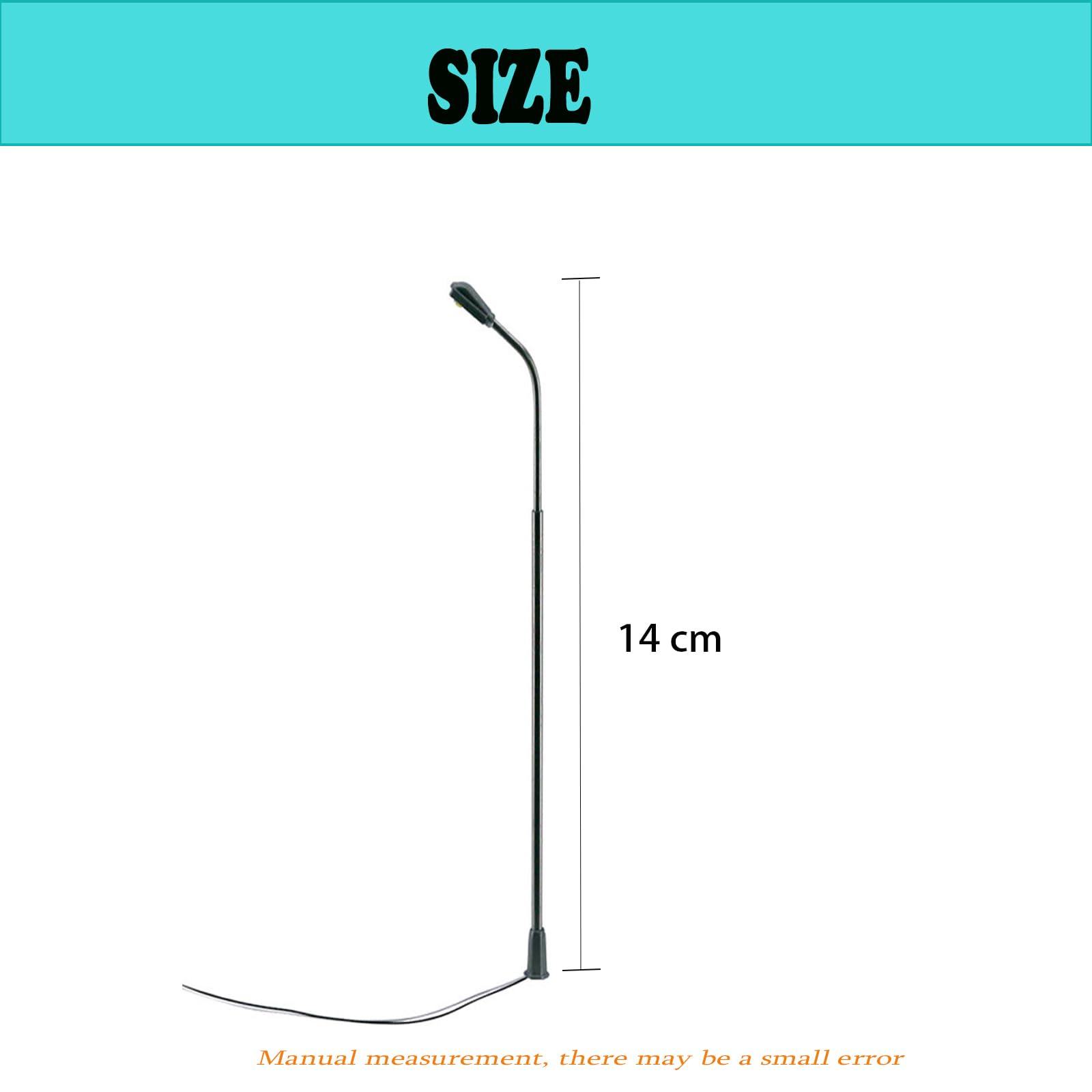Modelleisenbahn - Set di 12 lampade a LED, 14 cm, luce bianca calda, 12 pezzi, 14 cm