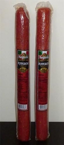 Margherita Marca MUY BEST Pepperoni - Palitos de 17 pulgadas, 2 12 libras, (2 palos)