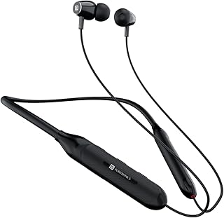 Portronics Harmonics Z7 Bluetooth Wireless in Ear Earphones with Upto 40 Hours Playback, 10mm Dynamic Driver, Gaming Mode, High Bass, IPX4 Water and Sweat Resistant, Type C Fast Charging(Black)