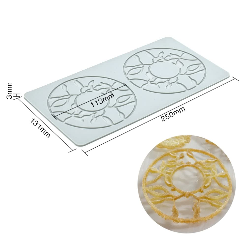 Hollow Leaf Silicone Molds - 3D Flower Heart Geometry Chocolate Candy Lace Mold For Cake Decoration
