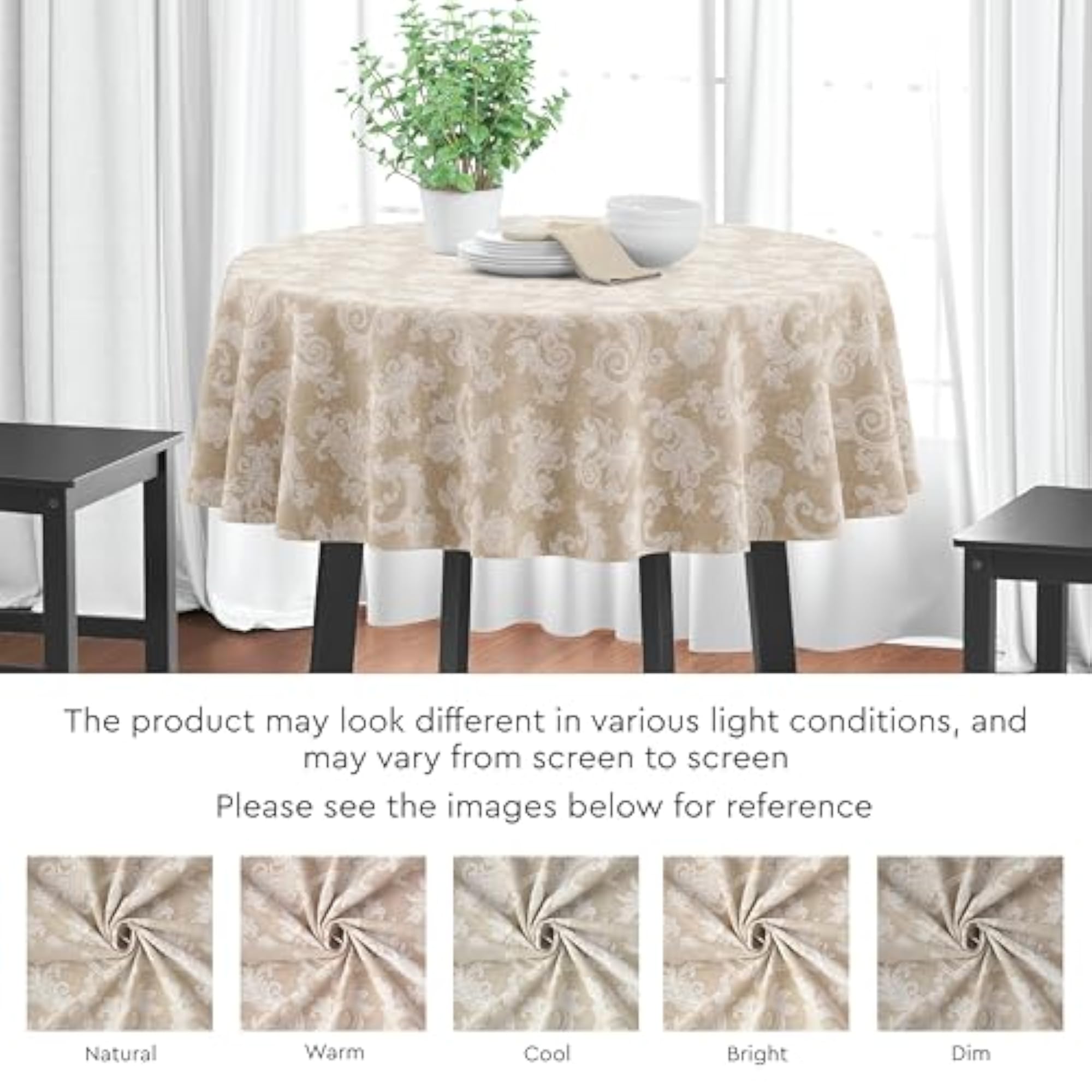 Chambray Cotton Table Cover for 4 Seater