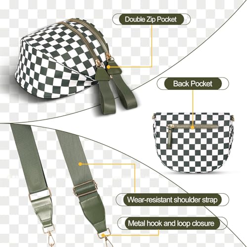 Crossbody Bags For Women,The Roomiest Crossbody,Waterproof Oxford Bum Bag With Adjustable Strap 5