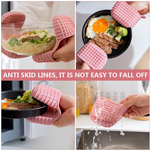 Lurrose 2Pcs Mini Pitada Mitts Potholders Forno Luvas de Silicone Resistente Ao Calor para a Cozinha