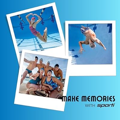 Sporti Hand Paddles for Swimming - Lightweight Swimming Paddles, Adjustable Silicone Straps