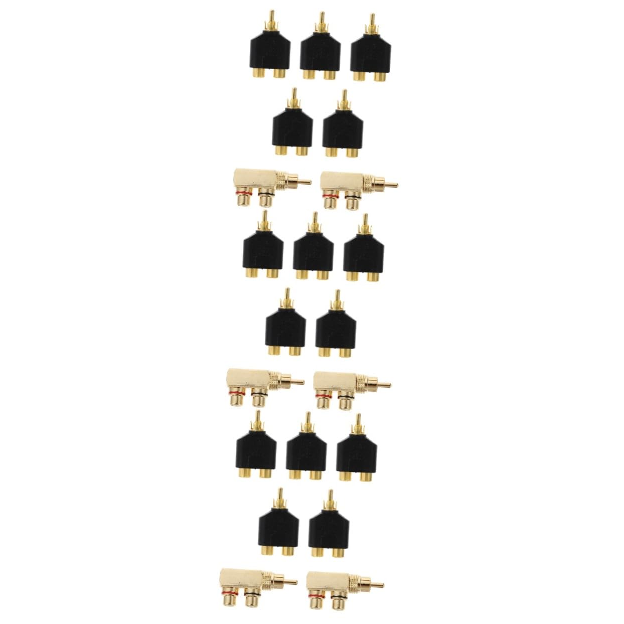 Gadpiparty 21stücke Adapter Teiliges Set Splitter Weibliche Buchsen Für Audio Und Videosignal Kompatibel Mit Tv Verstärker Mixer Vcd DVD Hochwertiges Optimierte Signalübertragung