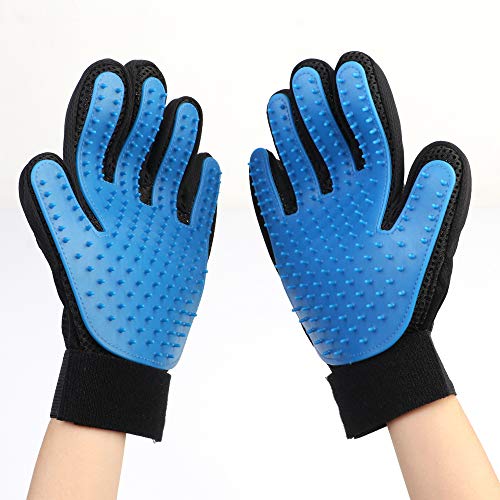 amosry Amazon Pet Grooming Glove,Gentle and Efficient Bathing Massage Deshedding Brush Glove, Enhanced Five Finger Design,Perfect for Dog & Cat (Right Hand)