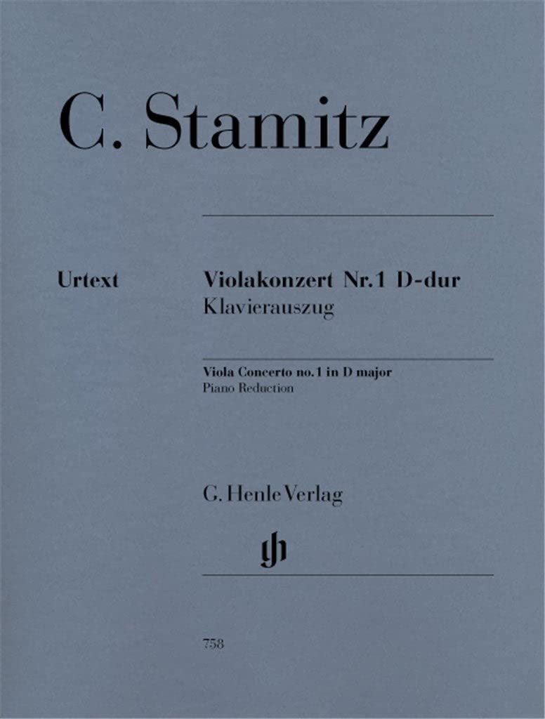 Viola Concerto no. 1 D major - viola and orchestra - piano reduction with solo part - (HN 758): Instrumentation: Viola and Piano, Viola Concertos