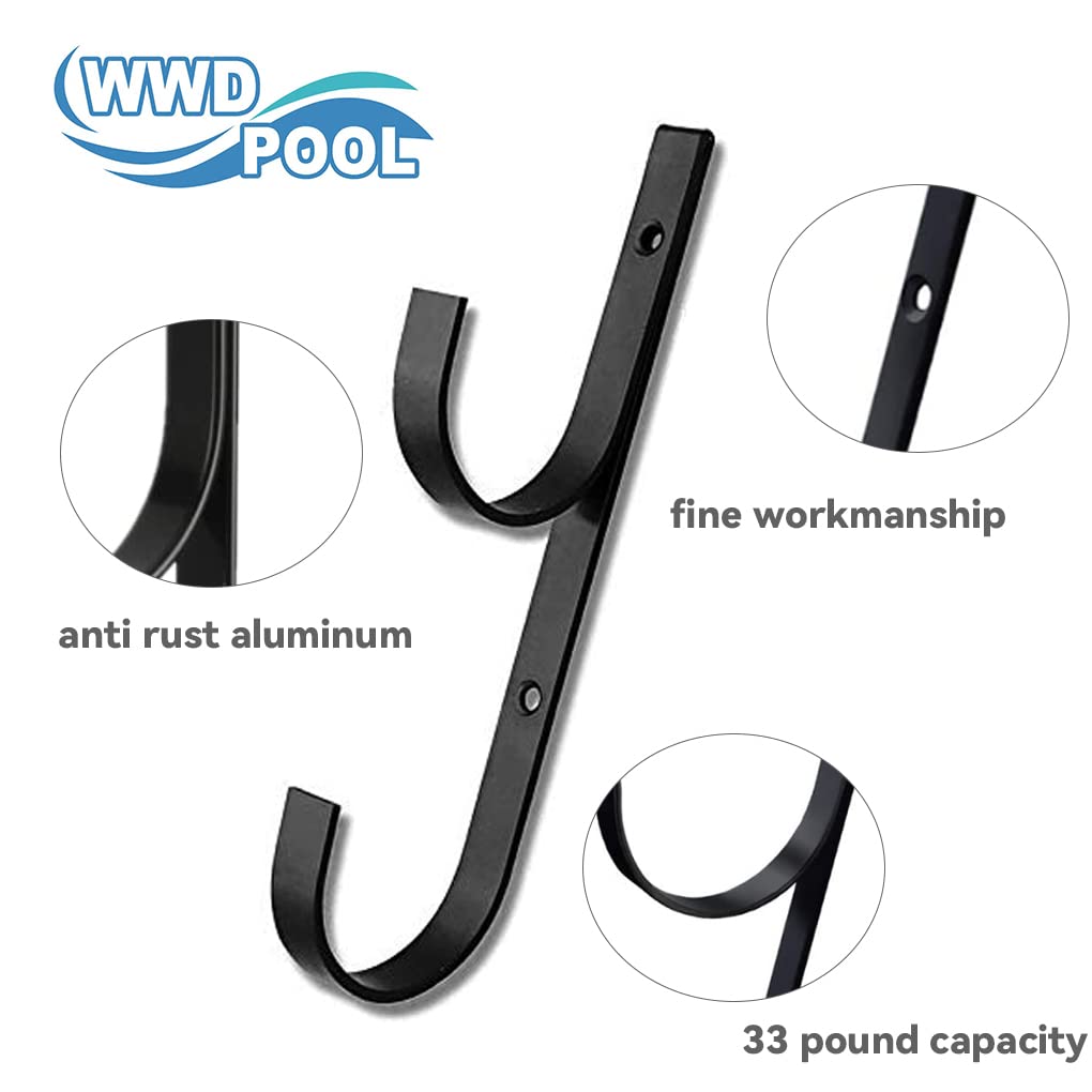 Widybord Lot De 2 Supports De Poteau De Piscine En Aluminium