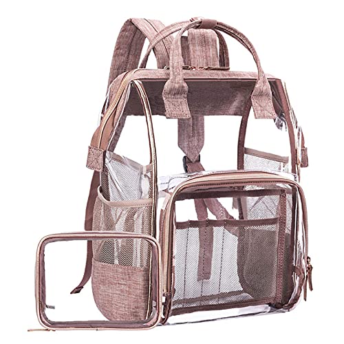 Sac à dos transparent 2 pièces avec bretelles rembourrées pour fille