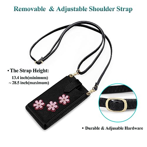 Image of Peacocktion Small Crossbody Cell Phone Purse for Women, Lightweight Mini Small Crossbody Bags for Women with Card Slots