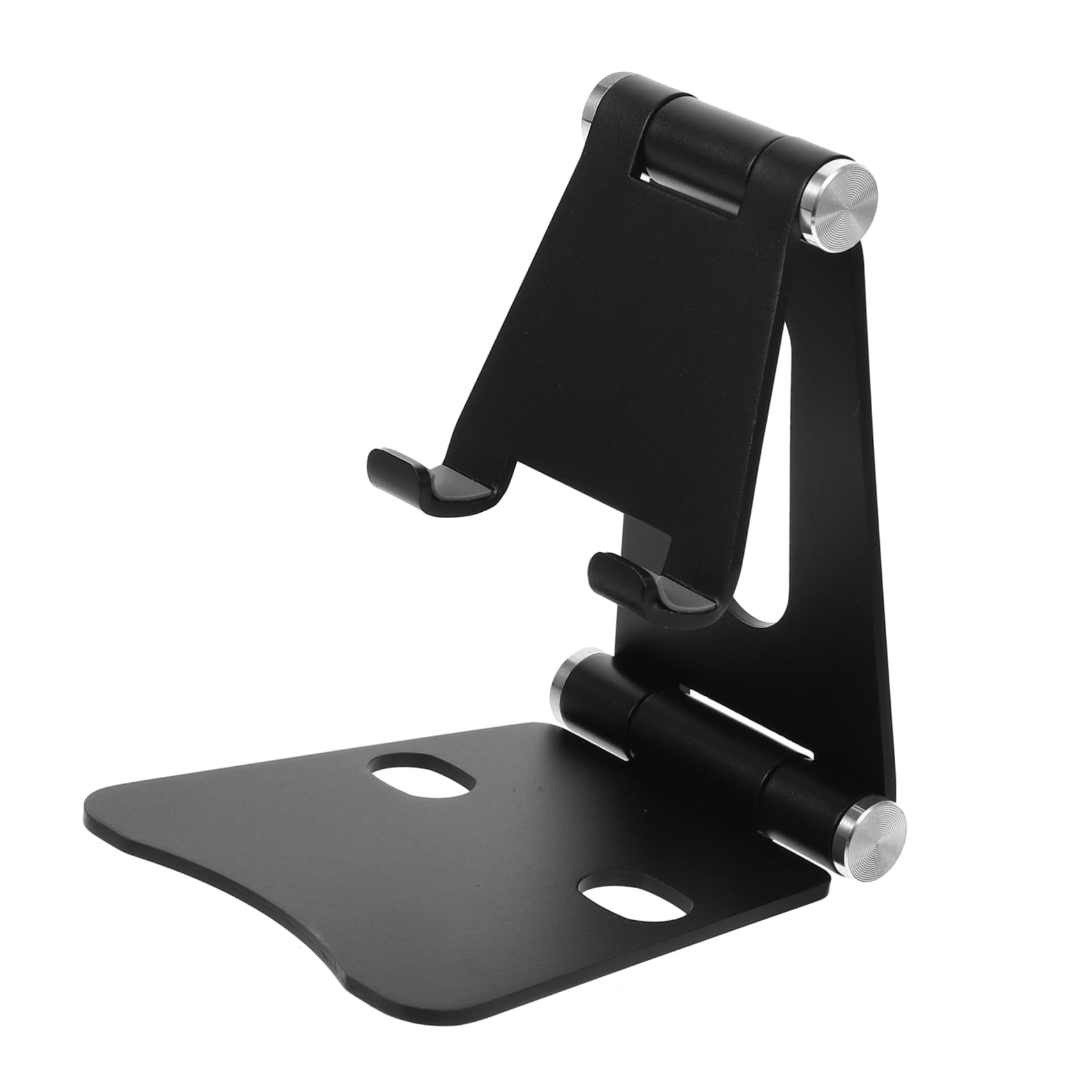 OSALADI 3pezzi Supporto Smartphone Regolabile Lega Di Alluminio Con Base Antiscivolo Porta Telefono Per Giocare Guardare Video e Caricare Nero
