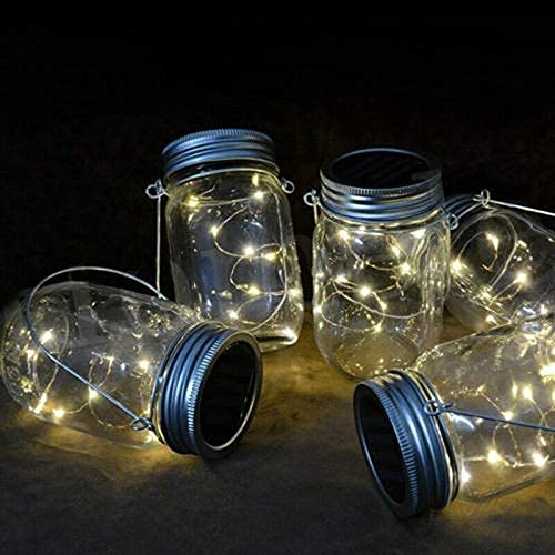 ubersweet Imported 2X(2M 20LED Fairy Light Solar Mason Jar Lid Lights Color Changing Garden De K3H2_86295