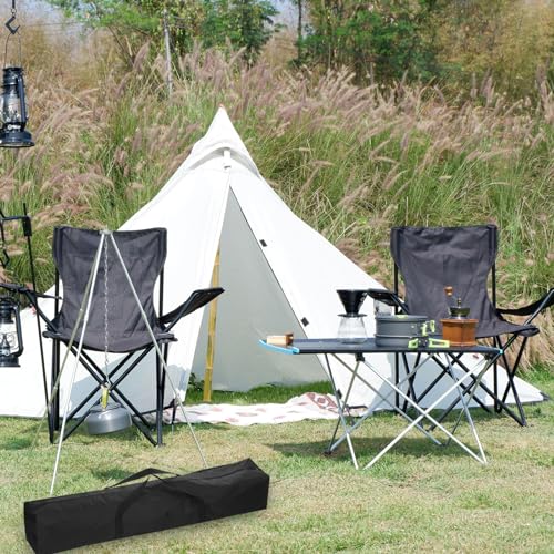 PATIKIL 35 Inch Camp Chair Replacement Bag, 2 Pack Nylon Folding Chair Carrying Storage Bag for Beach Chair with Large Zipper Shoulder Strap for Camping Travel, Black by PATIKIL - Image 5