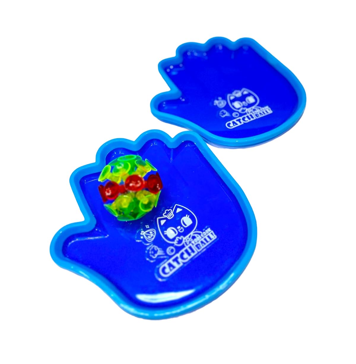 Prezzie Villa Toss and Catch Game Sticky Ball Sucker Gloves Throw Ball Gloves Toy Kids-Self-Stick Disc Paddles and Toss Ball Sport Game Random Color Sent