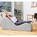 Avana Sleek Chaise Lounge for Yoga - Made in The USA - Great for Stretching, Relaxation, Exercise & More, 60D x 18W x 26H Inch, Light Grey