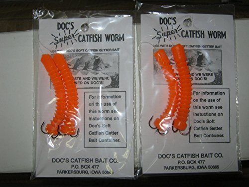 Doc's Super Catfish Worm (Dough Bait Holder) 2 Packs