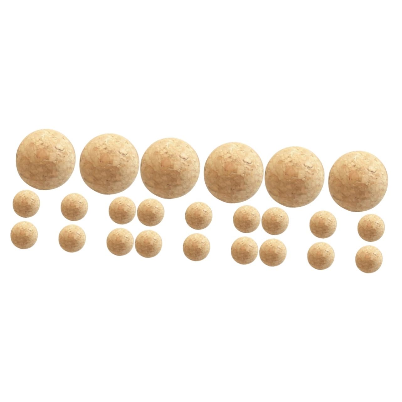 Kisangel 24 Pcs Wooden Football Tabletop Accessories Mini Accessories Small Foosball Balls Table Foosball Accessories Foosball Wooden Balls Table Cork Balls Sports Component Mini Ball