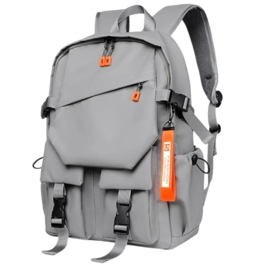 Mochila Notebook Imperme?vel Bolsa Escolar Executiva Refor?ada Grande Emborrachada (Modelo 3 - Cinza)