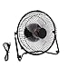 Zyj 6" 8" 10" Large Nero all Metal Elettrico Rotante USB Alimentato a Pile di Ventilatore da tavolino (Dimensione : L)