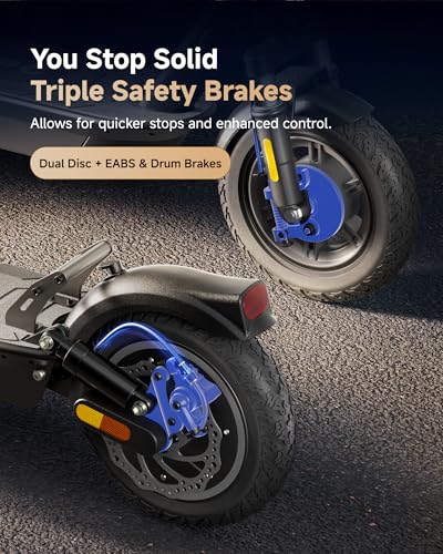 Image of ECOROAD Electric Scooter for Adults, 750W Motor & 25 MPH & 30-35 Miles Long Range, 8.5&10 inch Tires with Dual Suspension, Foldable Commuting E Scooter with App Control