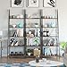 HOMFA Ladder Shelf, 5 Tier Vintage Bookcase, Multifunctional Bookshelf Plant Flower Stand Storage Rack Shelves, Wood Look Accent Metal Frame Modern Furniture Home Office
