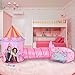 LOJETON 3pc Princess Fairy Tale Kids Play Tent, Oval Crawl Tunnel, Ball Pit for Toddlers, Indoor Outdoor Playhouse Castle Toys, Baby Boys Girls for 3 4 5 6 7 Years Old (Balls Not Included)