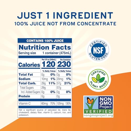Image of Odwalla 100% Pure Orange Juice No Pulp - Hand-Picked OJ Juice - Vitamin C - No Sugar Added, No Artificial Ingredients, No Preservatives - 16 fl oz (12 Pack)