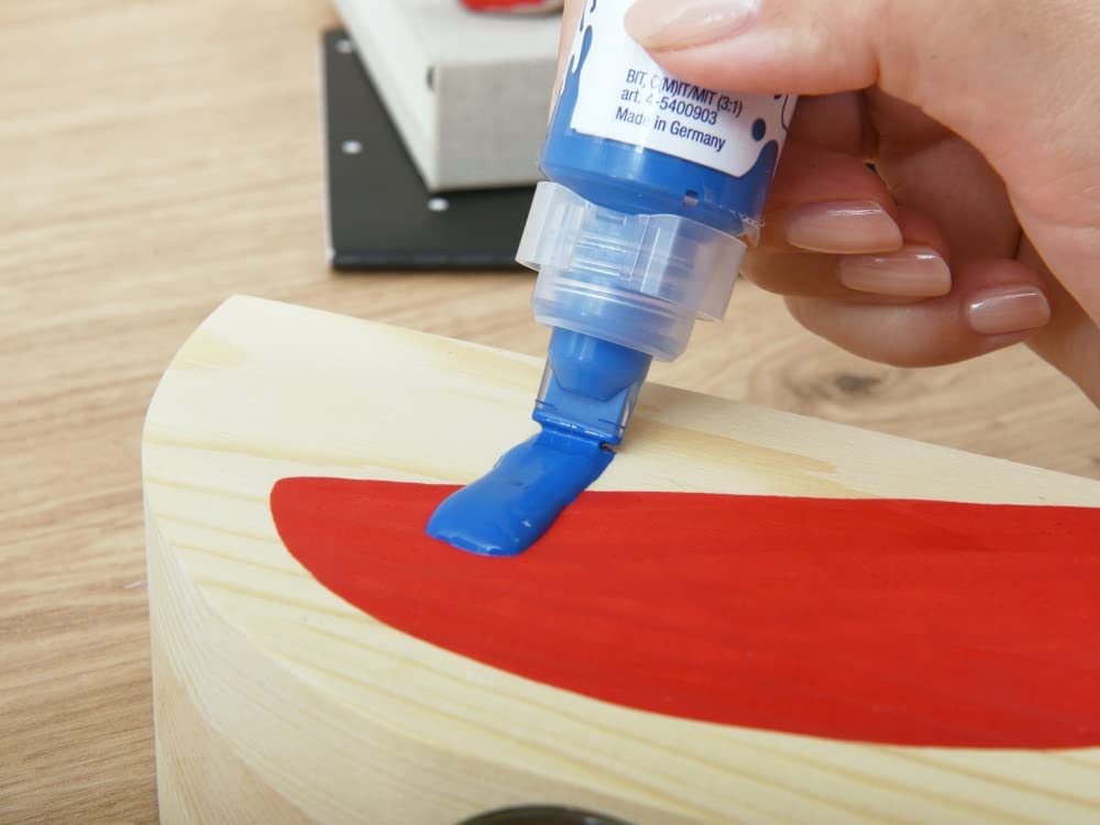 edding Creative Set - Acrylstifte wasserfest fein, medium, breit und 1x Acryltube, inkl. Malblock - 12 Acrylfarben Set (basic) - Acryl Farben zum Malen auf Leinwand oder Holz - Acrylstifte für Steine