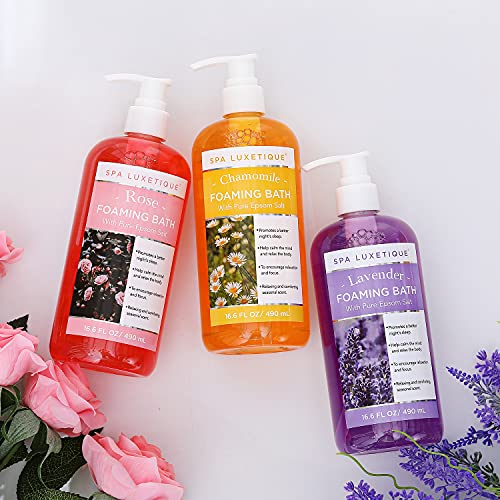 Bubble-Bath-Spa-Luxetique-Foaming-Bath-with-Pure-Epsom-Salt-Chamomile-Rose-and-Lavender-Scent-Bath-Set-Christmas-Gifts-for-Women-for-Men-3-Pack-498-fl-oz