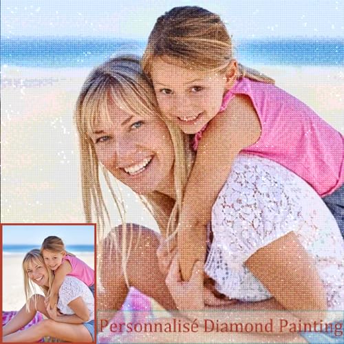 Broderie diamant personnaliser photo 80x100cm Rainsar - Kit complet de peinture diamant 5D DIY