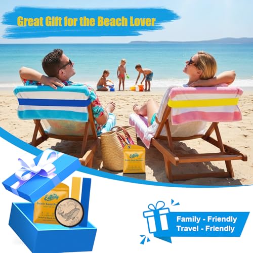 Beach Sand Remover Kit - 2-in-1 Sand Removal & Towel Bands