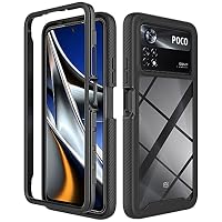 TBOC Cover 360° Per Poco X4 Pro 5G – Custodia Trasparente Integrale Anteriore E Posteriore – TPU E Policarbonato – Protezione Totale - 4