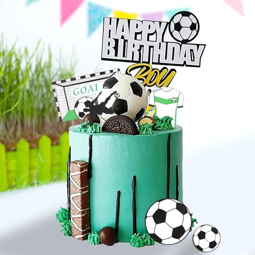 Miniatura 4 de Decoracion Tarta Futbol, Decoraciones Para Pasteles Temáticas De Fútbol Para Fiestas De Cumpleaños Y Eventos Deportivos, Hechas De Pvc, Para Pasteles, Cupcakes, Y Postres