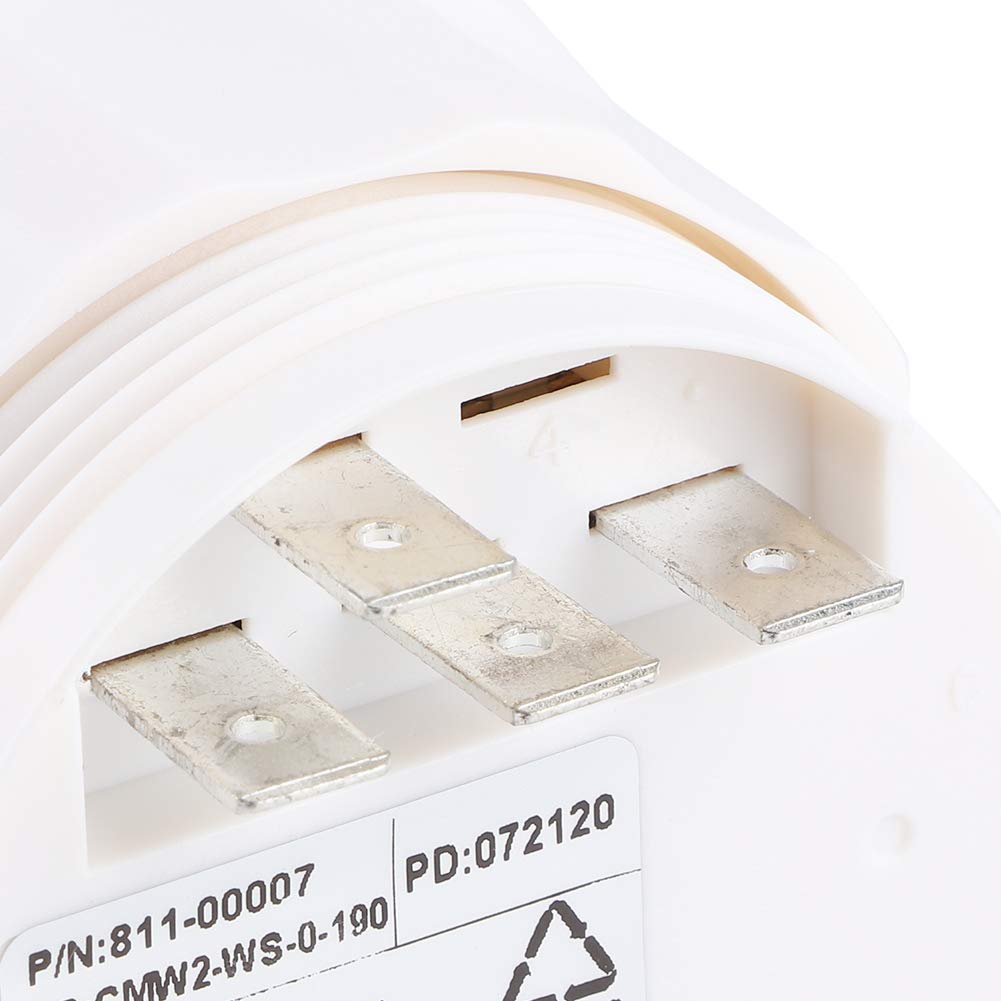 Demeras Jauge de Niveau d'eau ,Structure Simple et Solide en Acier Inoxydable + ABS Jauge de Niveau d'eau pour Bateaux ,camions ,Camping Cars ,générateurs/Groupes électrogènes(Blanche)