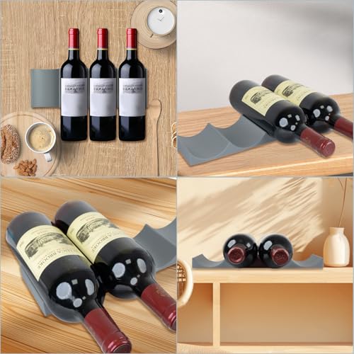 3Packs Wine Rack Bottle Holder - Plastic Wine Racks Refrigerator Bottle Rack Kitchen Fridge Wine Rack by BSUASRCA - Image 2