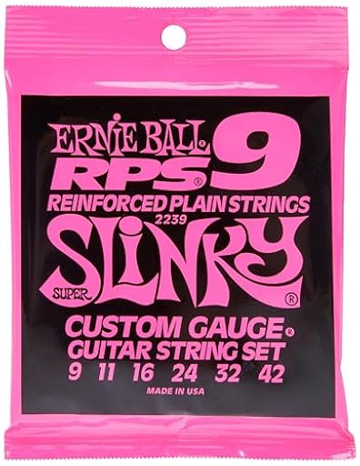 Ernie Ball Super Slinky RPS - Cuerdas para guitarra eléctrica, entorchadas en níquel, calibre 9-42 | Ya disponible en tu tienda friki favorita! En mundofriki.es!