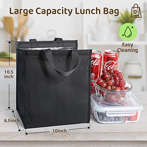 Deegotech Lunch Bag Women, 2Pack Large Insulated Lunch Box, Reusable Cooler Bags For Adult Men, Leakproof Lunch Tote Bags For Work Office Camping Picnic [Pink+Black] #TOP1