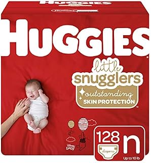 Huggies Little Snugglers Baby Diapers, Size Newborn, 128 Ct