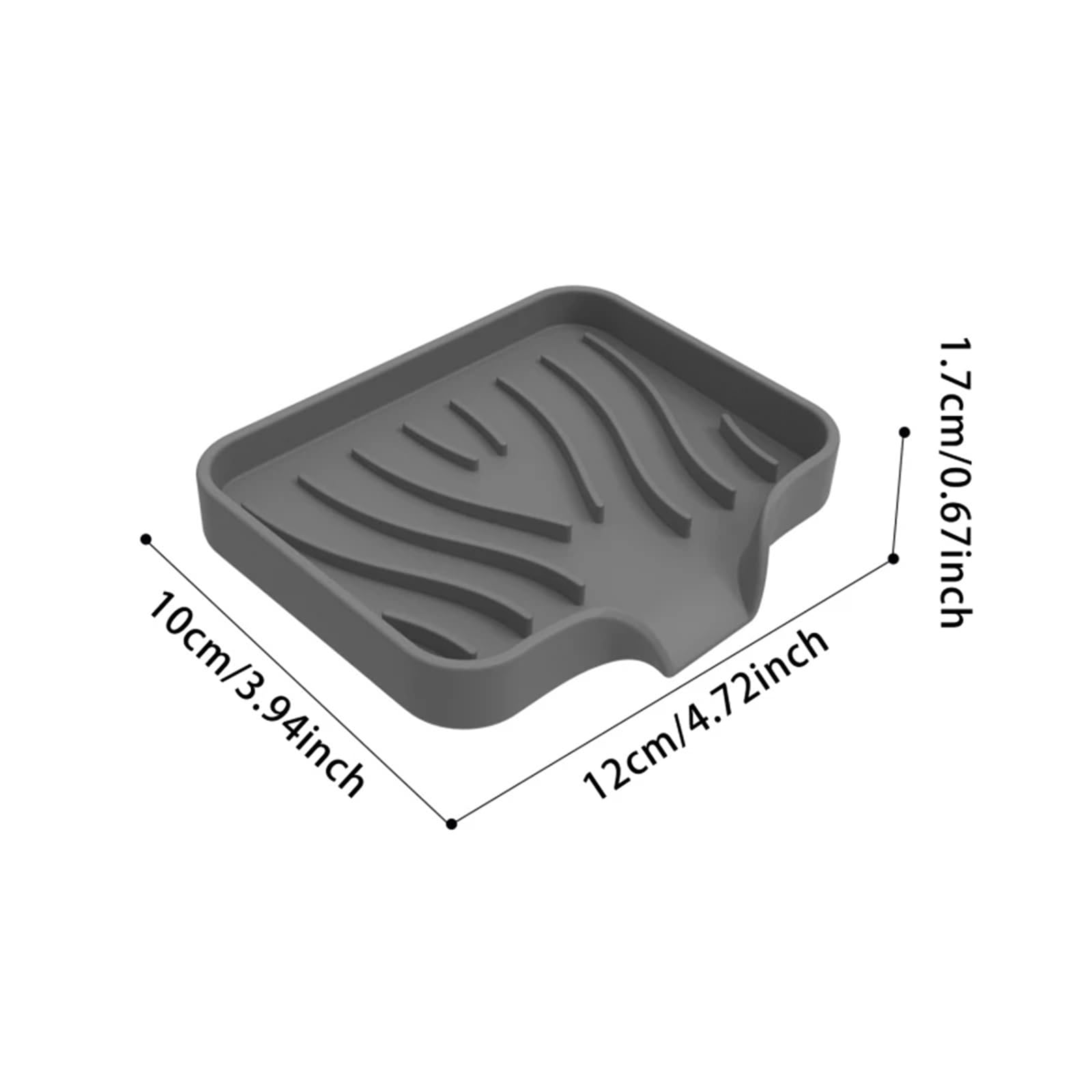Jabonera portátil para la Ducha, Jabonera de Silicona Autodrenante Multicolor 3 Piezas(Grey)
