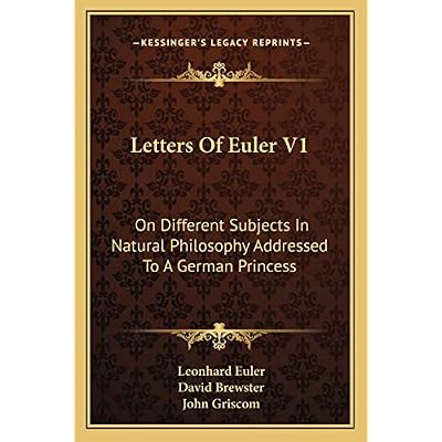 Letters Of Euler V1