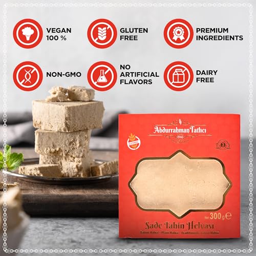 Abdurrahman Tatlıcı Halvah, Turkish Halva, Tahini Halva, Vegan, Gluten Free, 10.6oz - image 8