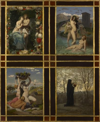 Art imprimé haut de gamme les Quatre Saisons Henry Picou, toile murale 60x90cm