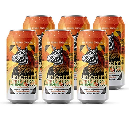 CERVEJA UNICORN CATHARINA SOUR BERGAMOTA CAIXA C/ 6 LATAS 473 ML
