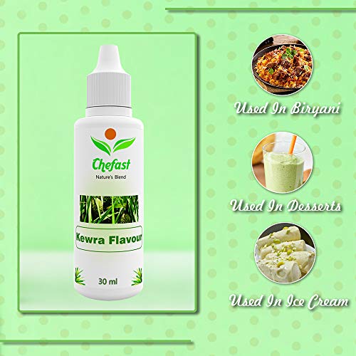 Image of Chefast Pack of 4 Baking Essence Flavour of Kewra, Paan, Pineapple Fresh, Mixed Berry for Cake, Ice-Cream, Milkshakes- 30ML ( Use 2-3 Drops Essence for 250 Grm Cake) This is Flavour only,Not a Color