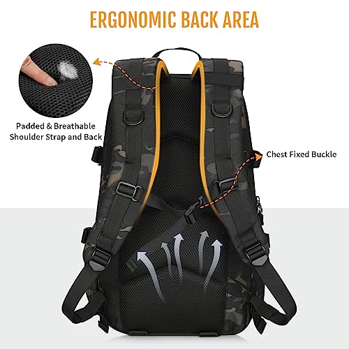 HUNTVP Small Backpack 15L/25L, Tactical Military Backpack Molle Rucksack for Men & Women, Versatile Daypack for School Work - Image 3