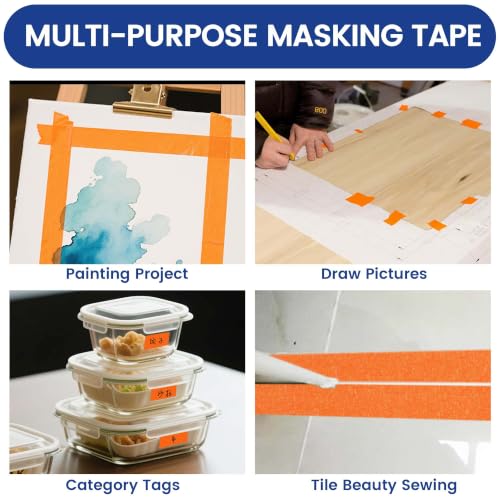 Image of Adhes Orange Masking Tape Painter Tape Dispenser 25mm x 50m