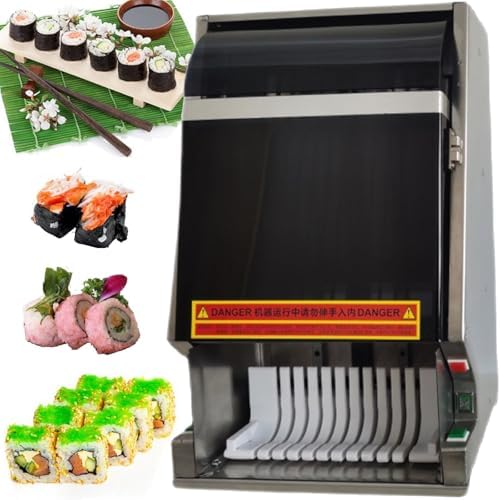 Automatic Sushi Cutter with Removable Blade - Effortlessly Slice Sushi Rolls into 8/10/12 Perfect Pieces for Quick, Easy Home Sushi Preparation and Efficient Cooking.