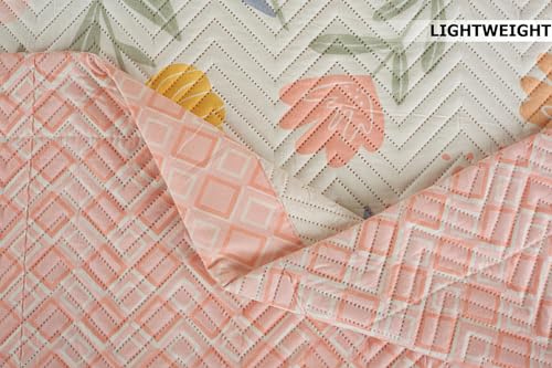 Image of Akshya Innovative Edge Cotton Double Bed Blanket /AC Comforter /Duvet /Dohar | Super Soft | All Weather & Seasons | 120 GSM with 2 Pillow Covers