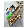Saxofoon BB Tenor Saxofoon Messing Zilver Nikkel Body Gold Key B Flat Sax Instrument Met Case blaasinstrument