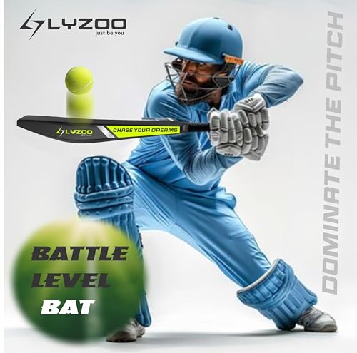 Image of LYZOO CRIC Shot Full Size Plastic bat Tennis Cricket bat Turf Tennis bat | Lightweight Fiber | Hard Plastic Bats | Tournament Plastic Cricket | Standard Size Cricket Bats